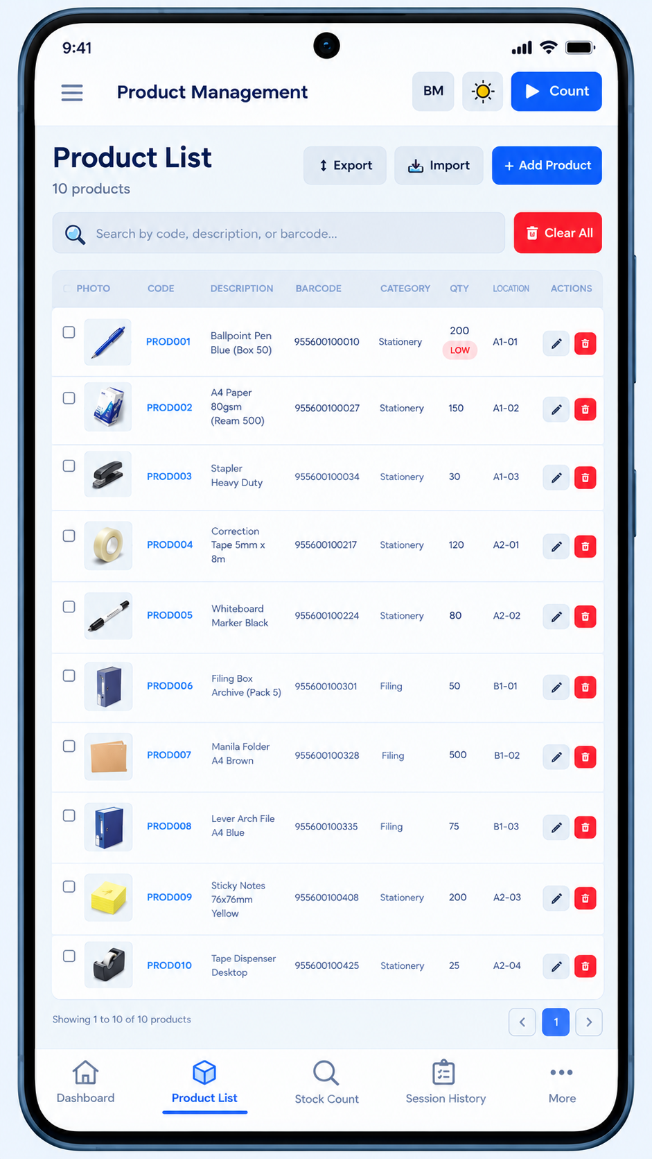Product List
